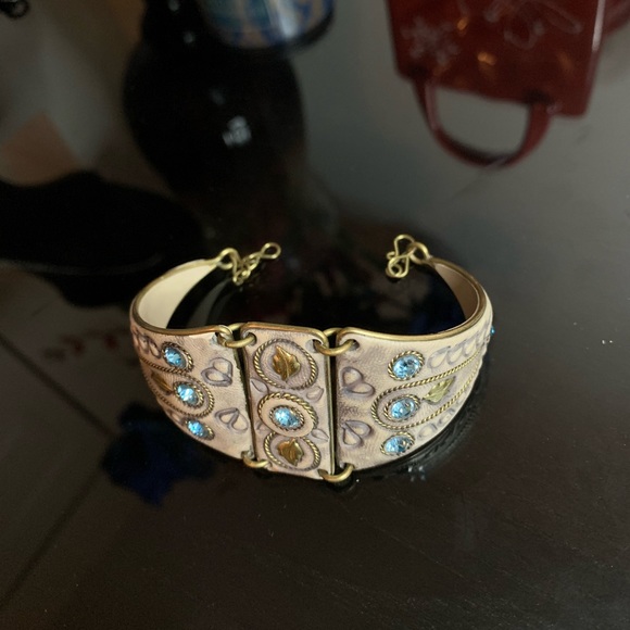 Vintage bracelet with blue diamonds💎 - Picture 3 of 7